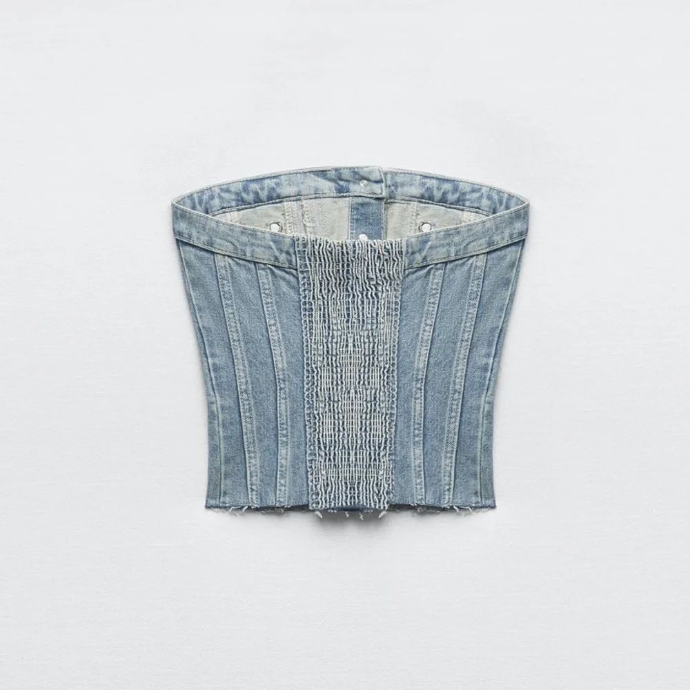 Zara denim bustier top - Picture 2 of 3